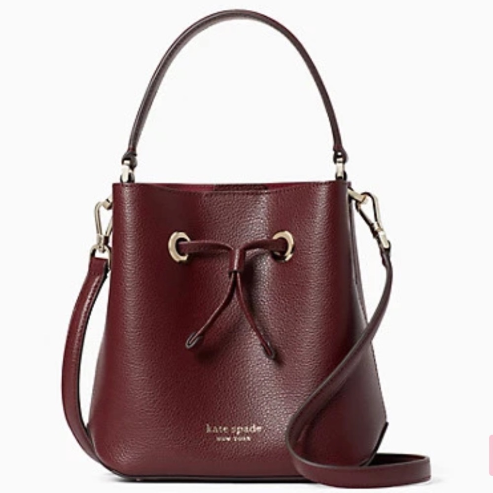 Kate spade small eva bucket leather bag